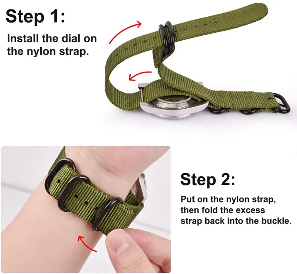 2024 TPW Field Watch Easy Reading Fabric Strap 24 Hours Display Quartz Movement