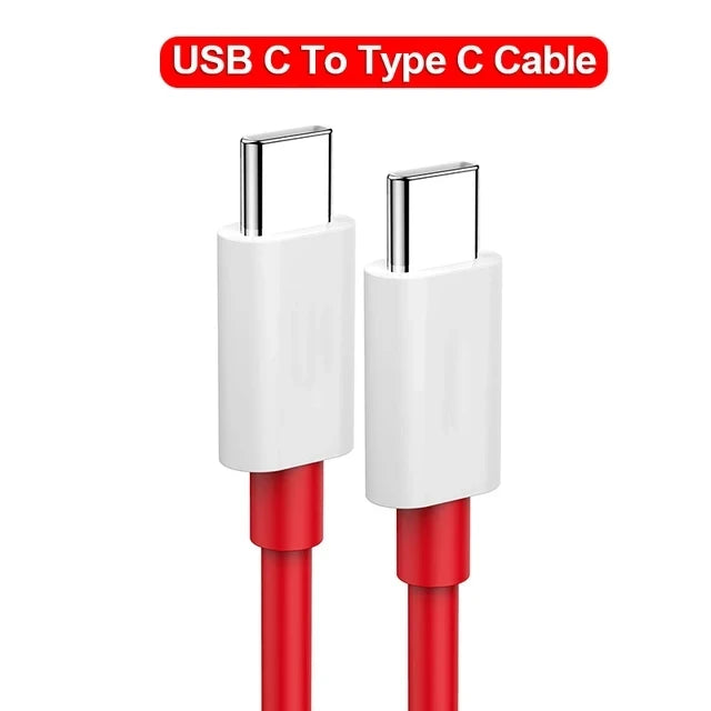 PD 65W Supervooc Fast Charger Cable For Oneplus Ace 12 11 10T 9 8T 7T Pro USB C To Type C Cable Warp Dash Charge 6T 5T Data Wire