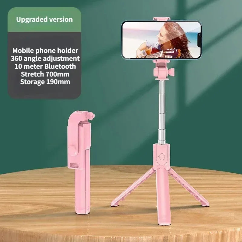 Selfie Stick Wireless Tripod Stand with Light Bluetooth Remote Extendable Tripod for Iphone Mobile Phone Tiktok Live Streaming