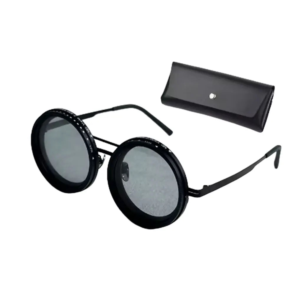 Retro Punk round men's outdoor fishing UV400 polarized driving sunglasses