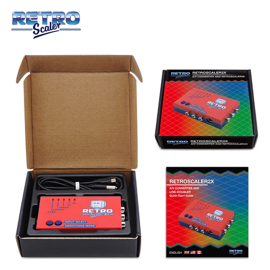 2X AV to Hdmi-Compatible Converter and Line-Doubler for Retro Game Consoles PS2 N64 NES Dreamcast Saturn MD1 MD2