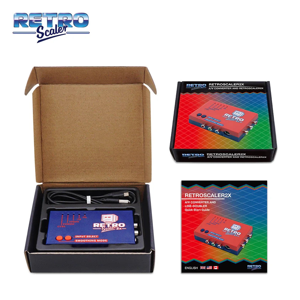 2X AV to Hdmi-Compatible Converter and Line-Doubler for Retro Game Consoles PS2 N64 NES Dreamcast Saturn MD1 MD2