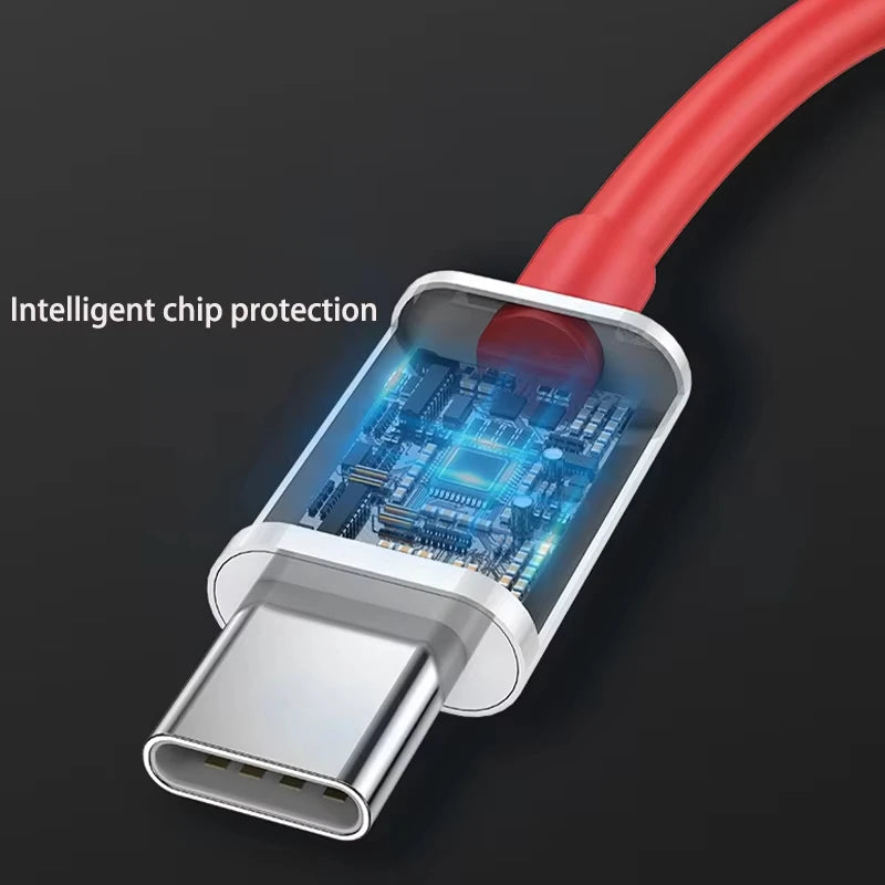 6A Type C Cable For OnePlus Charger USB Cable High-Speed Transmission Data Cable 1M 1.5M 2M Fast Charging USB C Cable