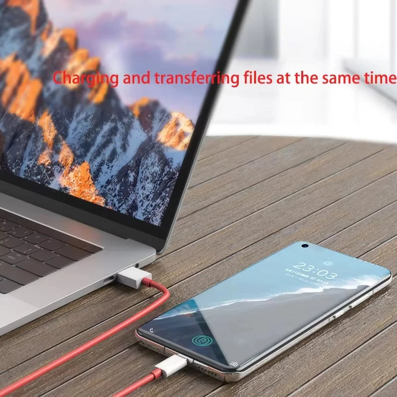 6A Type C Cable For OnePlus Charger USB Cable High-Speed Transmission Data Cable 1M 1.5M 2M Fast Charging USB C Cable