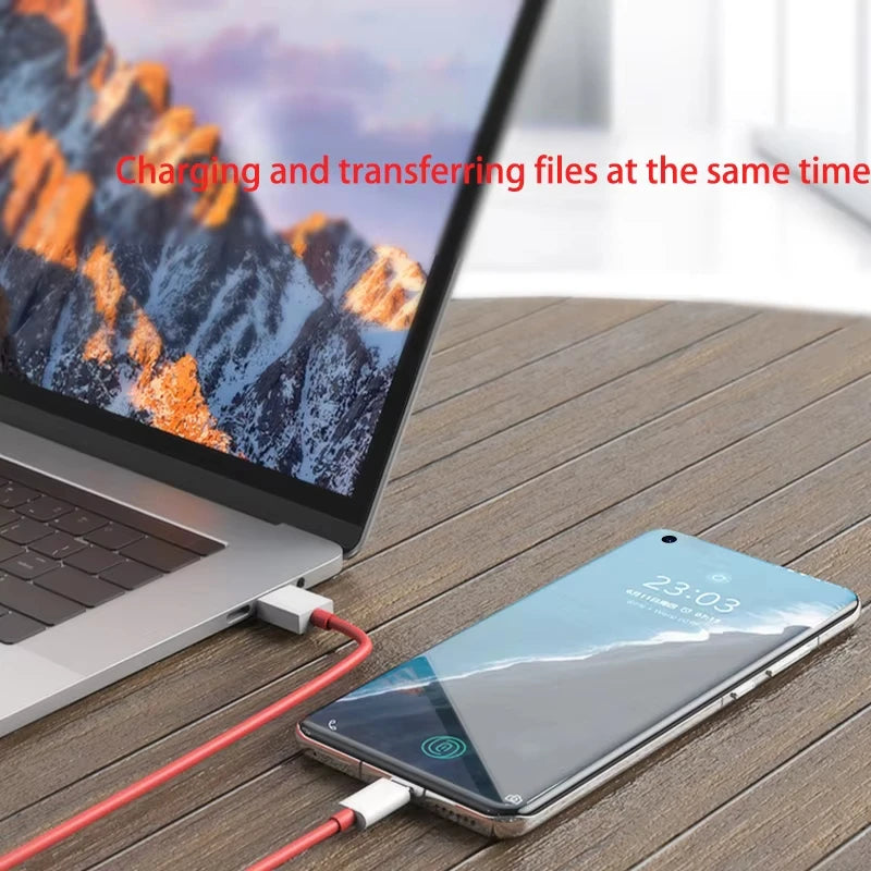 6A Type C Cable For OnePlus Charger USB Cable High-Speed Transmission Data Cable 1M 1.5M 2M Fast Charging USB C Cable