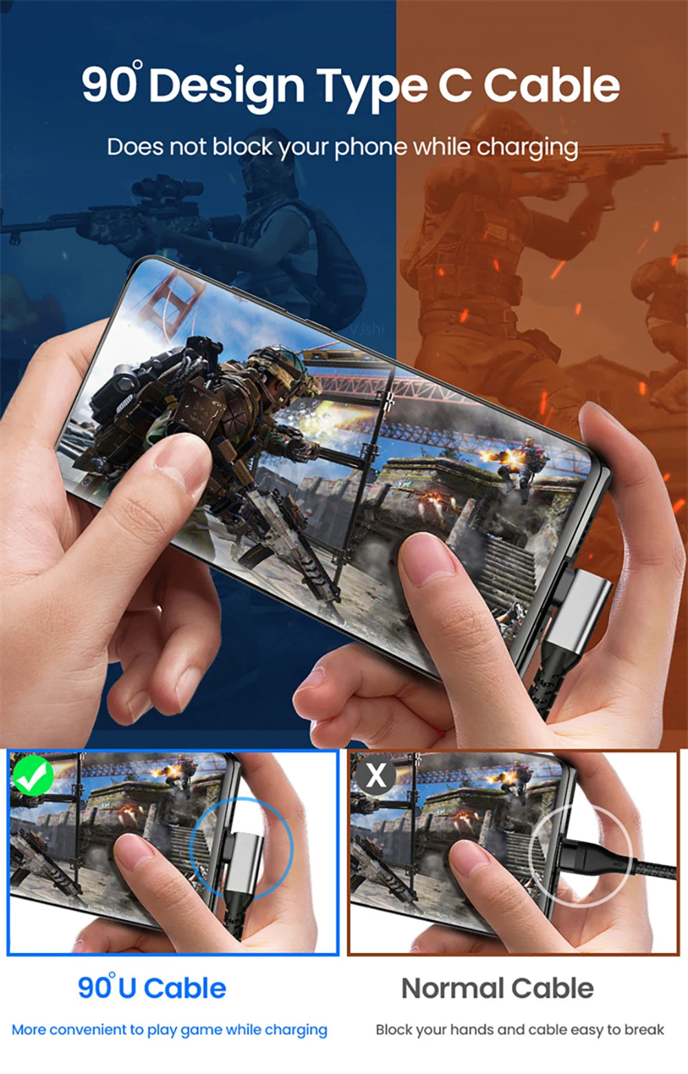 USB C 3.2 Gen 2 Type C to USB C Cable 20Gbps 4K@60HZ Video  VR Data Cable 5A 100W PD Fast Charging For Laptop Macbook Pro iPad