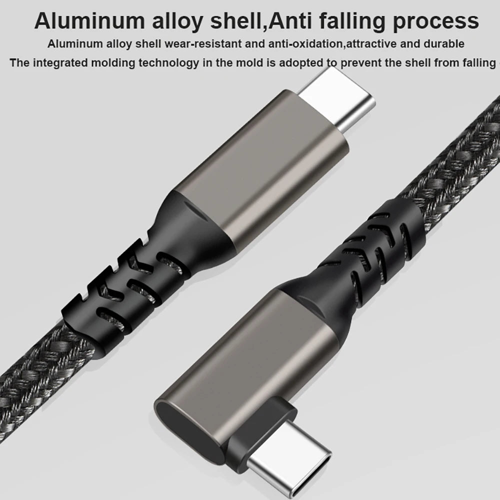 USB C 3.2 Gen 2 Type C to USB C Cable 20Gbps 4K@60HZ Video  VR Data Cable 5A 100W PD Fast Charging For Laptop Macbook Pro iPad