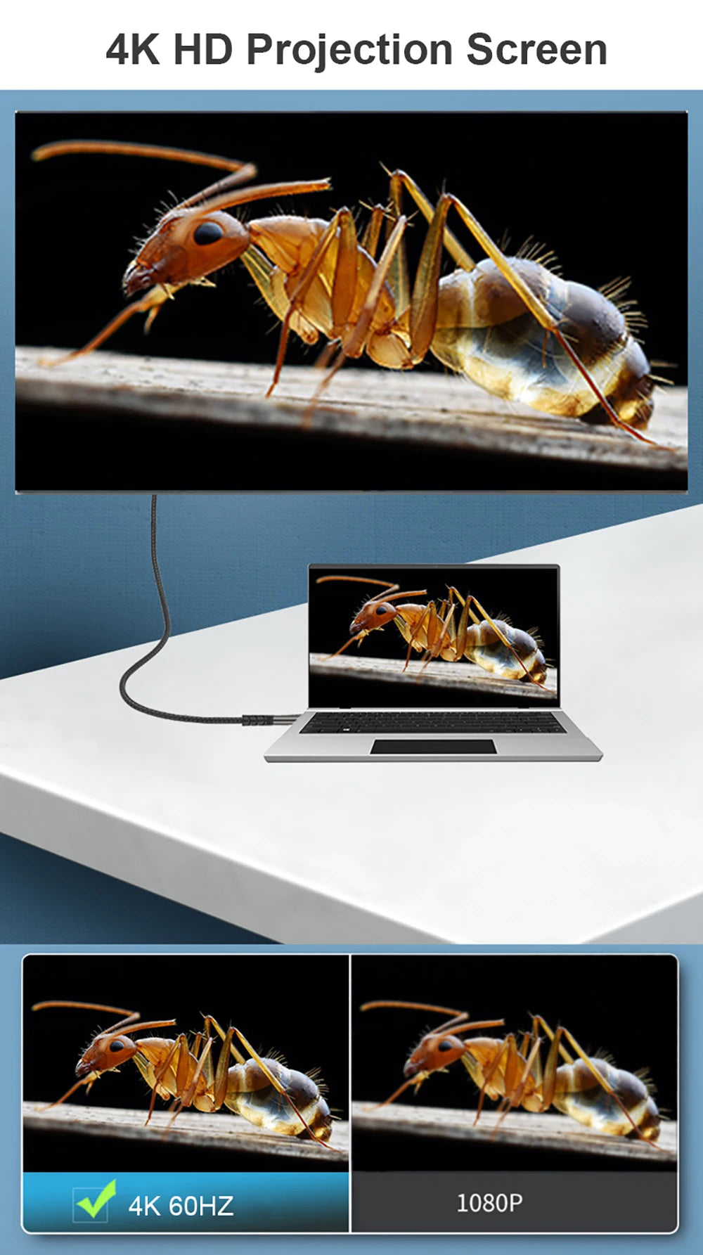 USB C 3.2 Gen 2 Type C to USB C Cable 20Gbps 4K@60HZ Video  VR Data Cable 5A 100W PD Fast Charging For Laptop Macbook Pro iPad