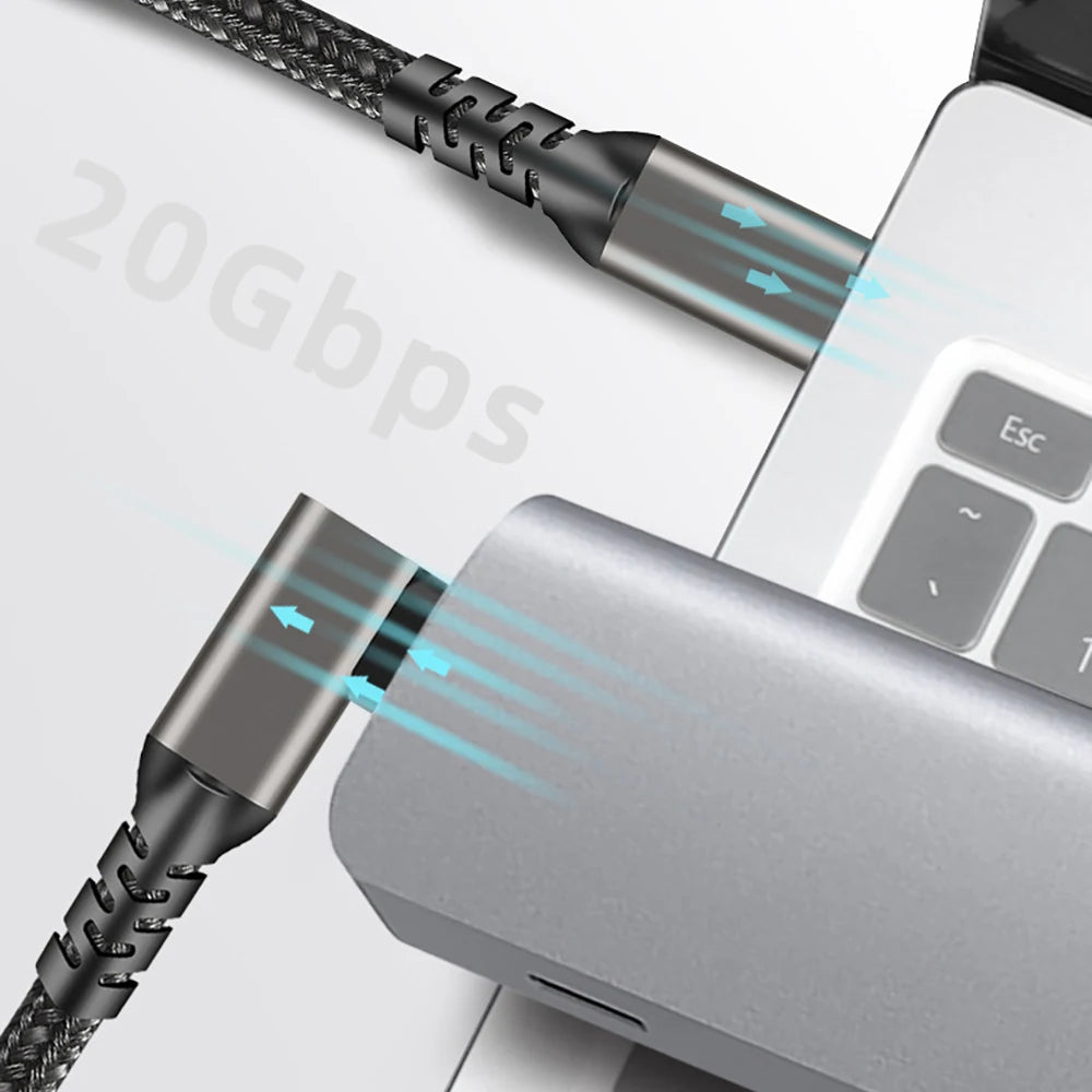 USB C 3.2 Gen 2 Type C to USB C Cable 20Gbps 4K@60HZ Video  VR Data Cable 5A 100W PD Fast Charging For Laptop Macbook Pro iPad
