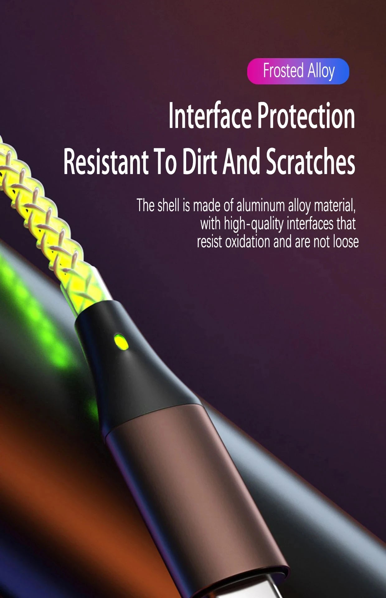 6A Super Fast Charging Colorful Light Data Cable A Drag Three RGB Breathing Gradient Car Charging Cable USB 3 In 1 Universal